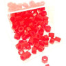ANEIS DE IDENTIFICACAO C/60 SILICONE VERMELHO PRISMA